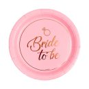 צלחות נייר קטנות מסיבת רווקות רוז גולד