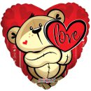בלון הליום לב דובי אהבה