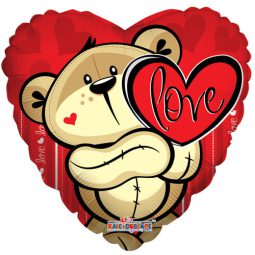 בלון הליום לב דובי אהבה