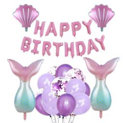 סט לעיצוב חדר יומולדת - בת הים הקסומה