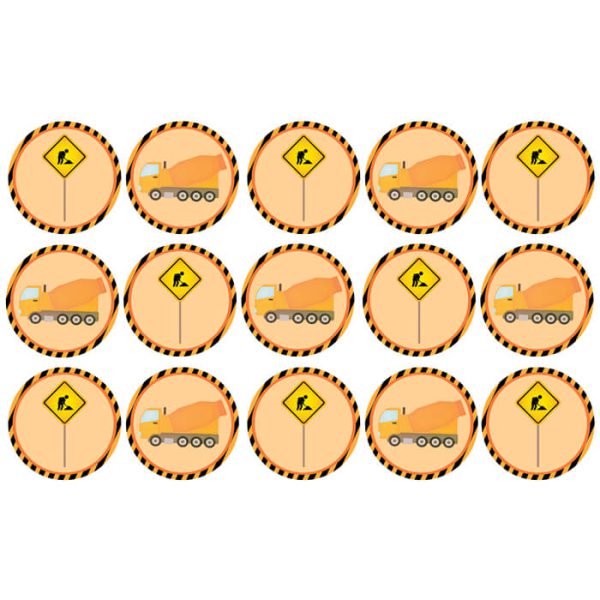 דף לקאפקייקס מסיבת טרקטורים