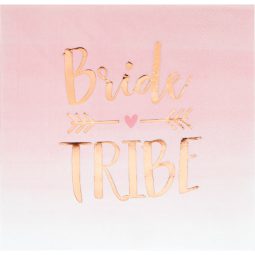 מפיות גדולות מסיבת רוז גולד Bride Tribe