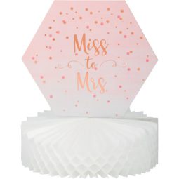 מרכז שולחן מסיבת רוז גולד Miss to Mis