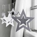 שרשרת תלייה כוכבים כסף גליטר