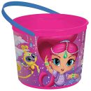 דלי פלסטיק זהבית ופזית