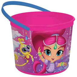 דלי פלסטיק זהבית ופזית