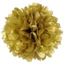 פונפון נייר לקישוט - זהב