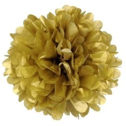 פונפון נייר לקישוט - זהב