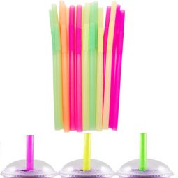 קשיות פלסטיק עבות למילקשייק