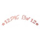 כרזת 12 מזל טוב רוז גולד