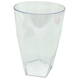 כוסות קריסטל משושות שקופות