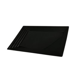 מגש מדורג מלבני שחור - בינוני