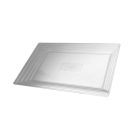 מגש מדורג מלבני כסף מנצנץ - בינוני