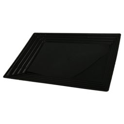 מגש מדורג מלבני שחור - גדול