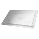 מגש מדורג מלבני כסף מנצנץ - גדול