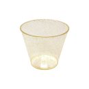 כוסות קריסטל לפירות זהב מנצנץ