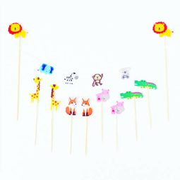 קיסמי קישוט לעוגה - חיות