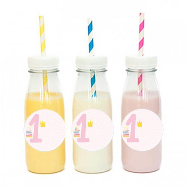 מדבקות עגולות לעיצוב גיל שנה בת