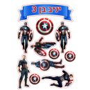 תמונה אכילה דמויות קפטן אמריקה לעוגה 1