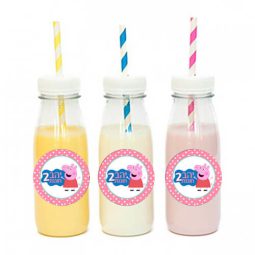 מדבקות עגולות לעיצוב פפה פיג