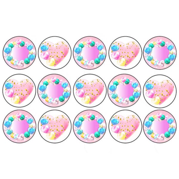 דף לקאפקייקס בלונים אומברה 1