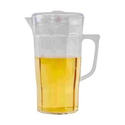 קנקן פלסטיק שקוף לשתייה עם מכסה