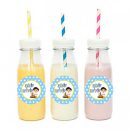 מדבקות עגולות לעיצוב שבת כחול