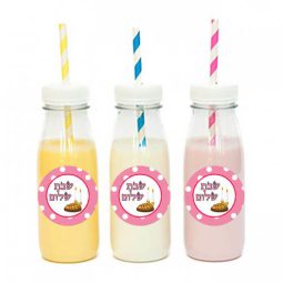 מדבקות עגולות לעיצוב שבת ורוד