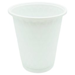 כוסות פלסטיק יהלום - לבן