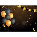 תמונה אכילה בלונים זהב שחור