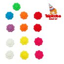 מיני פרחים צבעוניים מבצק סוכר