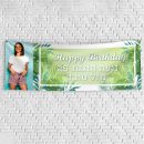 שלט יום הולדת בעיצוב אישי עלים טרופיים