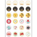 מדבקות עגולות לעיצוב ראש השנה מגוון