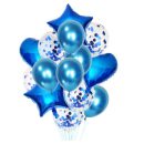 סט בלונים כחול בשילוב קונפטי