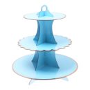 מעמד לקאפקייקס תכלת פס זהב