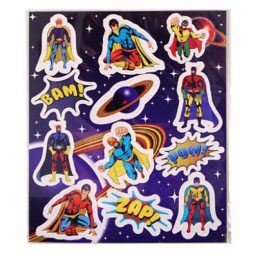 דף מדבקות גיבורי על