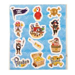 דף מדבקות מפת פיראטים