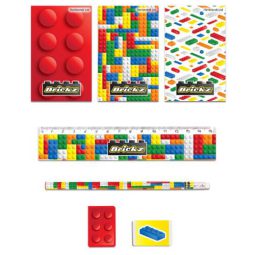 סט כלי כתיבה לגו - מגוון