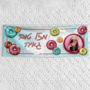 שלט יום הולדת בעיצוב אישי דונאטס 1