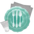 שולחן חג וינטג' פרימיום מנטה 10 אורחים