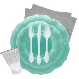 שולחן חג וינטג' פרימיום מנטה 10 אורחים