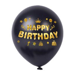 מדבקות לבלונים - אותיות זהב הולוגרפי happy birthday