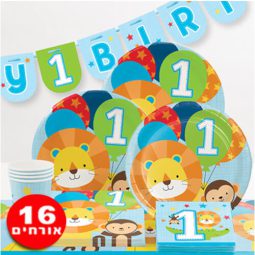 חבילת יום הולדת FUN תכלת 16 מוזמנים