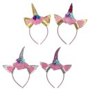 קשת חד קרן מטאלי עם פרחים - מגוון