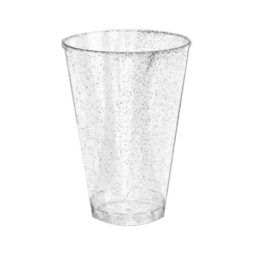 כוסות קריסטל כסף מנצנץ