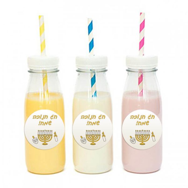 מדבקות עגולות לעיצוב חנוכה 2