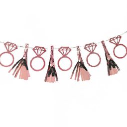 שרשרת פרנזים וטבעות רוז גולד