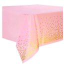 מפת שולחן ורוד - קונפטי זהב