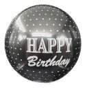 בלון באבל שחור נקודות- Happy birthday
