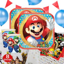 חבילת יום הולדת סופר מריו 8 מוזמנים